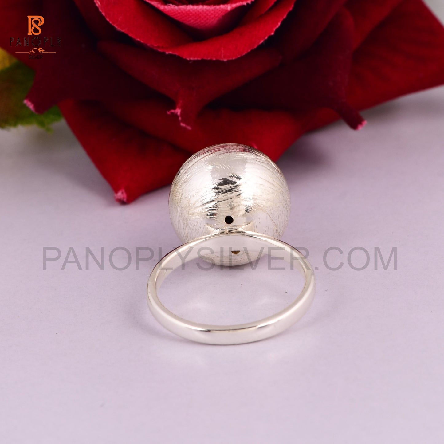 925 Sterling Silver Big Ball Rings