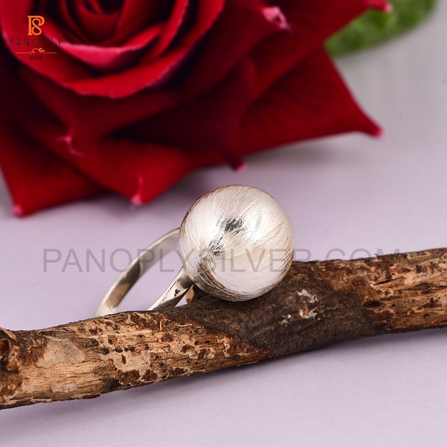 925 Sterling Silver Big Ball Rings