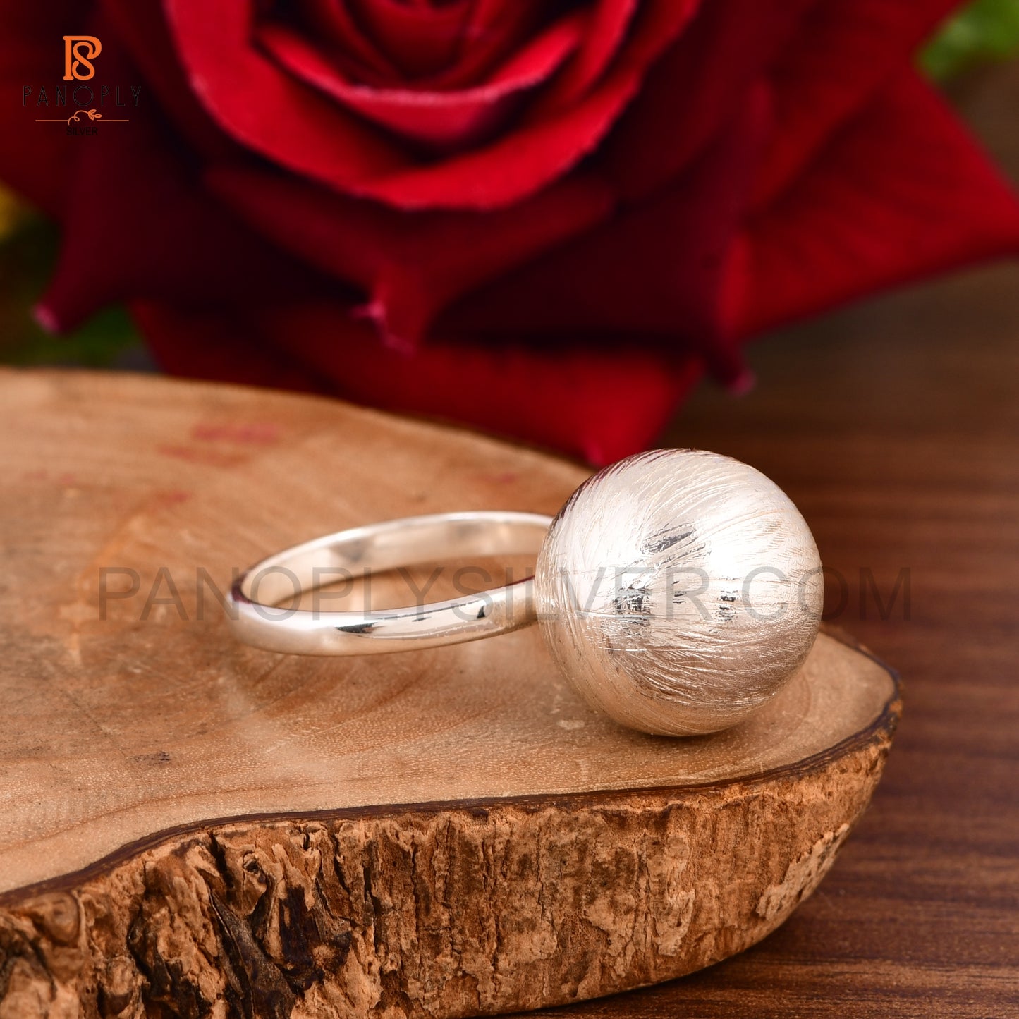 925 Sterling Silver Big Ball Rings