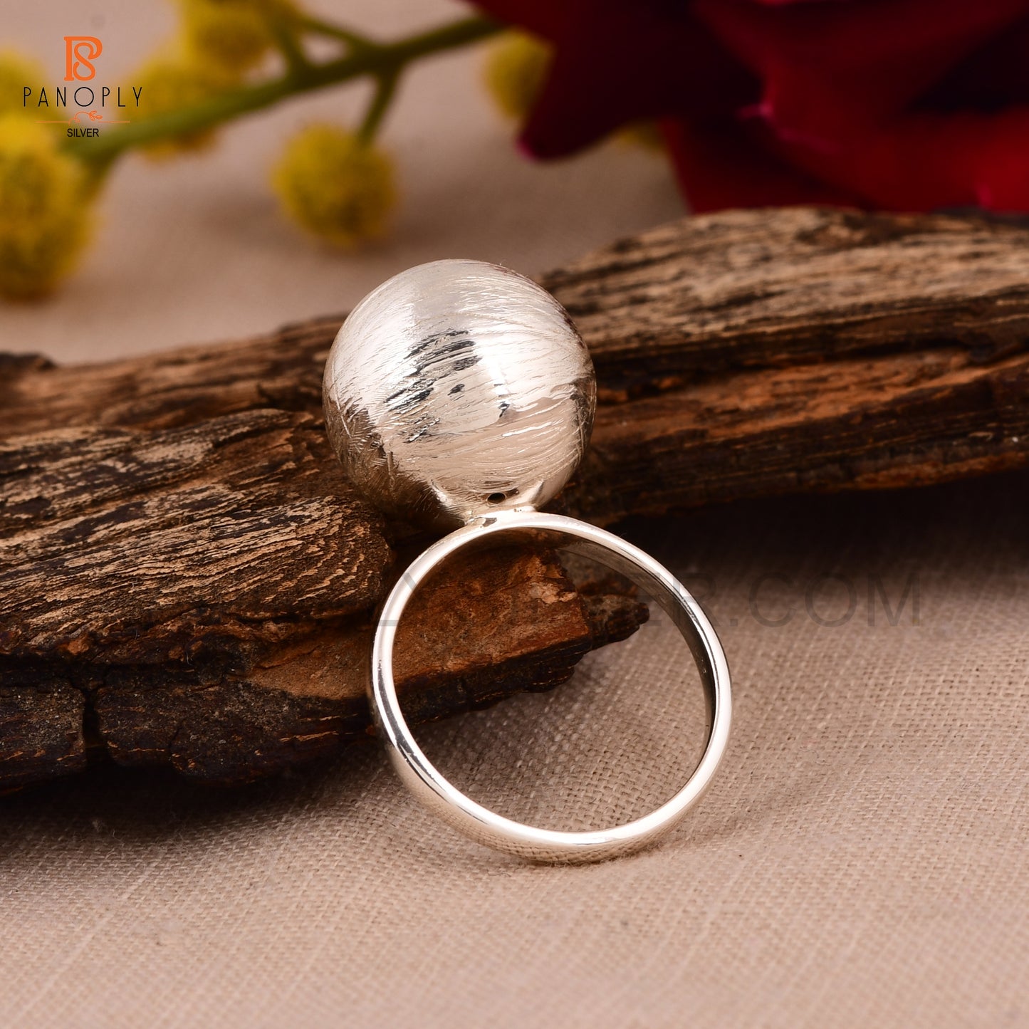 925 Sterling Silver Big Ball Rings