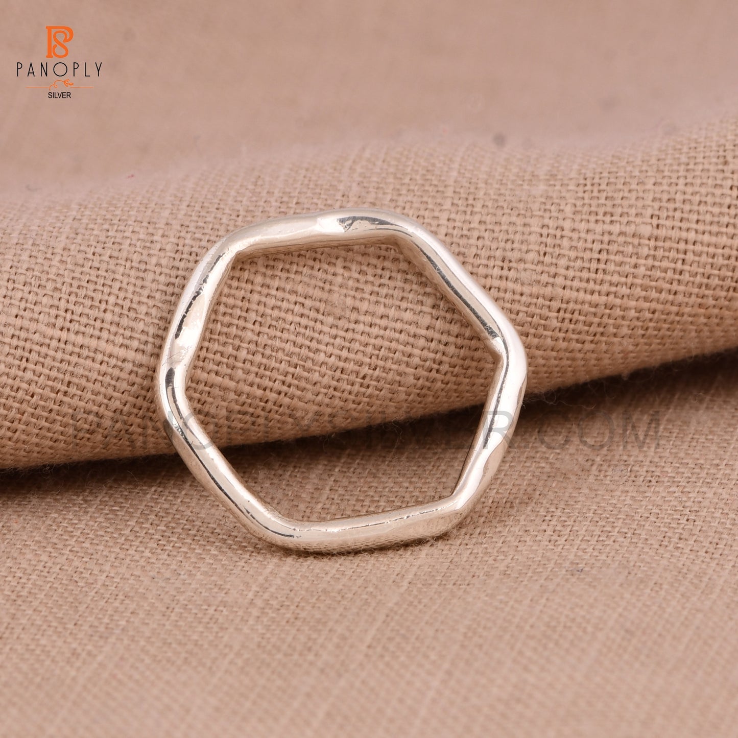 Sterling Silver Hexagon Shape Rings