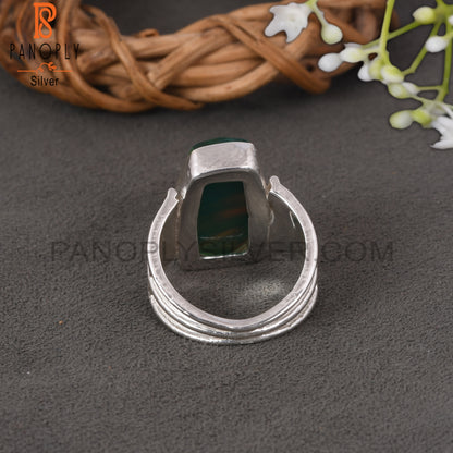 Aurora Opal Green Fancy 925 Sterling Silver Rings Gift