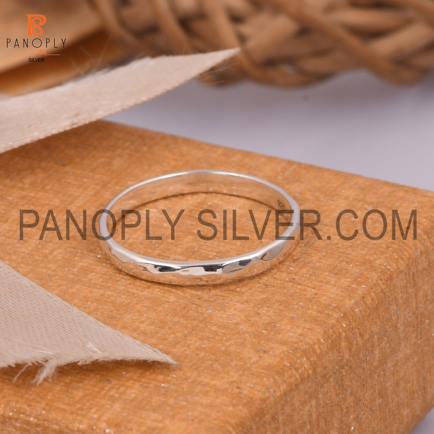 Hammered Band 925 Silver Ring Daily Wear Ring