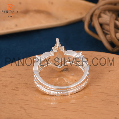 925 Silver Golden Rutile Gem Mothers Day Rings