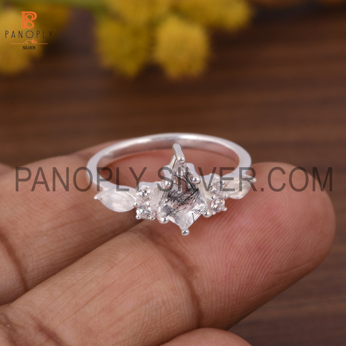 925 Silver Multi Gem Marquise Shape & Kite Cut Gift For Mother