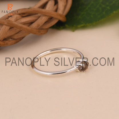 925 Silver Oval Prong Set Ring Gift For Wife, Minimal Rings