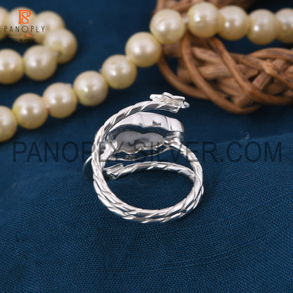 Star Moon Silver Rings, Cloud 925 Quality Dendrite Rings