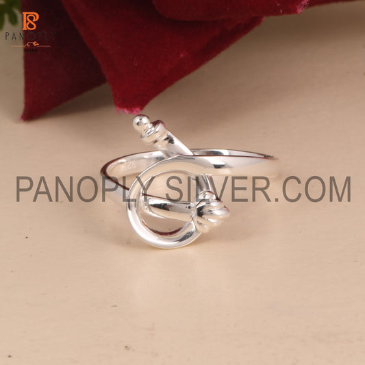 925 Sterling Silver knot Stacking Rings