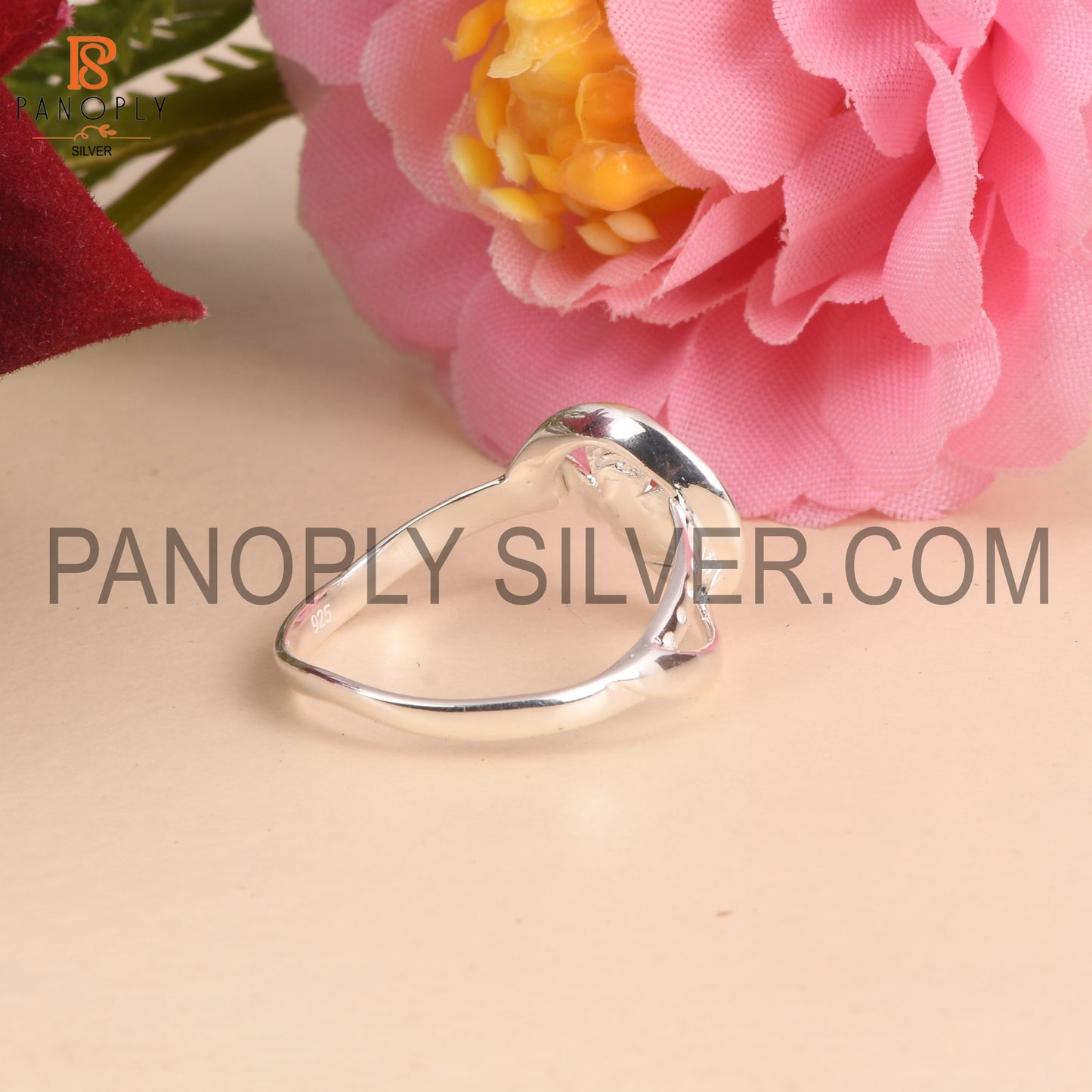 Flower Shape 925 Sterling Silver Split Band Rings