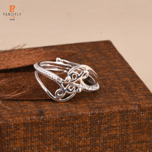 Sterling Silver Filigree Ring, Delicate Spiral Jewelry