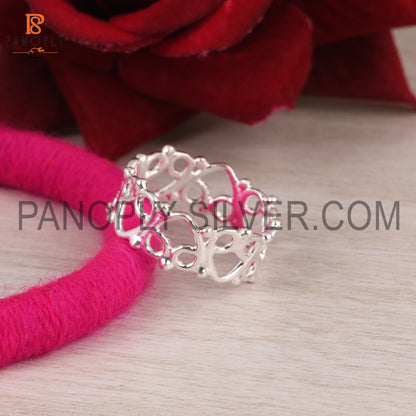 Eternity Heart Shape Thumb Ring For Mother