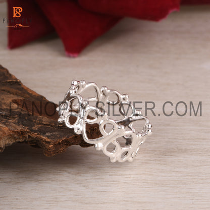 Eternity Heart Shape Thumb Ring For Mother