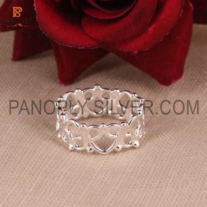 Eternity Heart Shape Thumb Ring For Mother