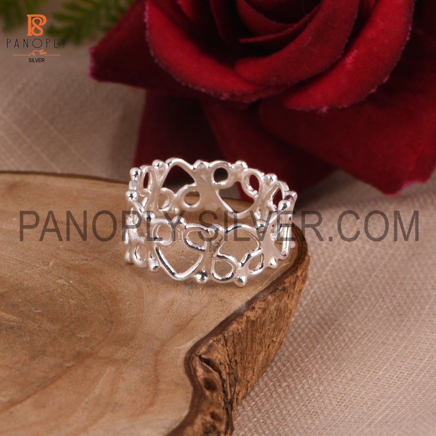 Eternity Heart Shape Thumb Ring For Mother