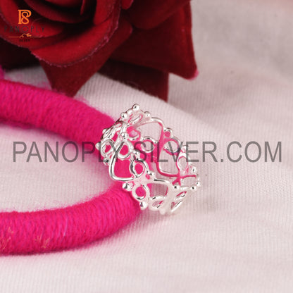 Eternity Heart Shape Thumb Ring For Mother