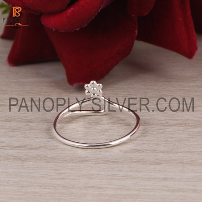 Flower 925 Silver Openable Stacking Rings