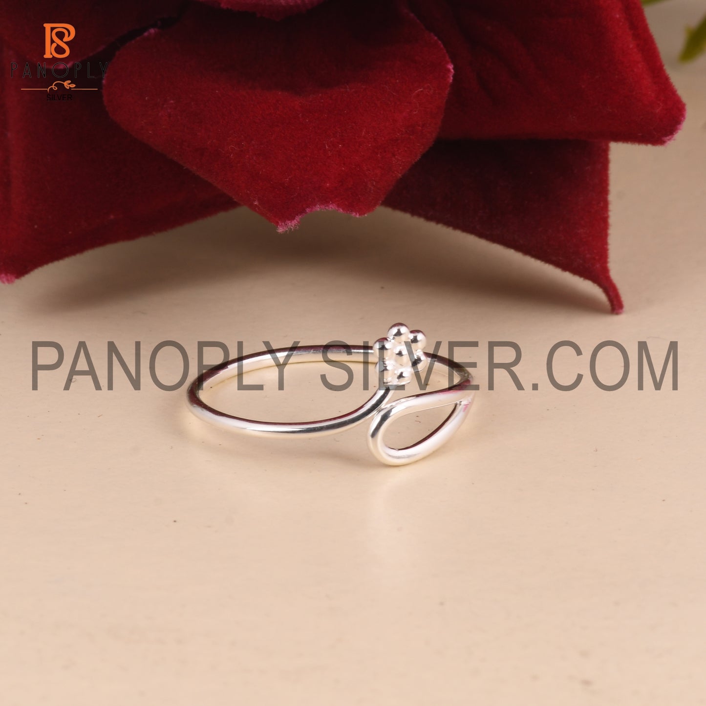 Flower 925 Silver Openable Stacking Rings