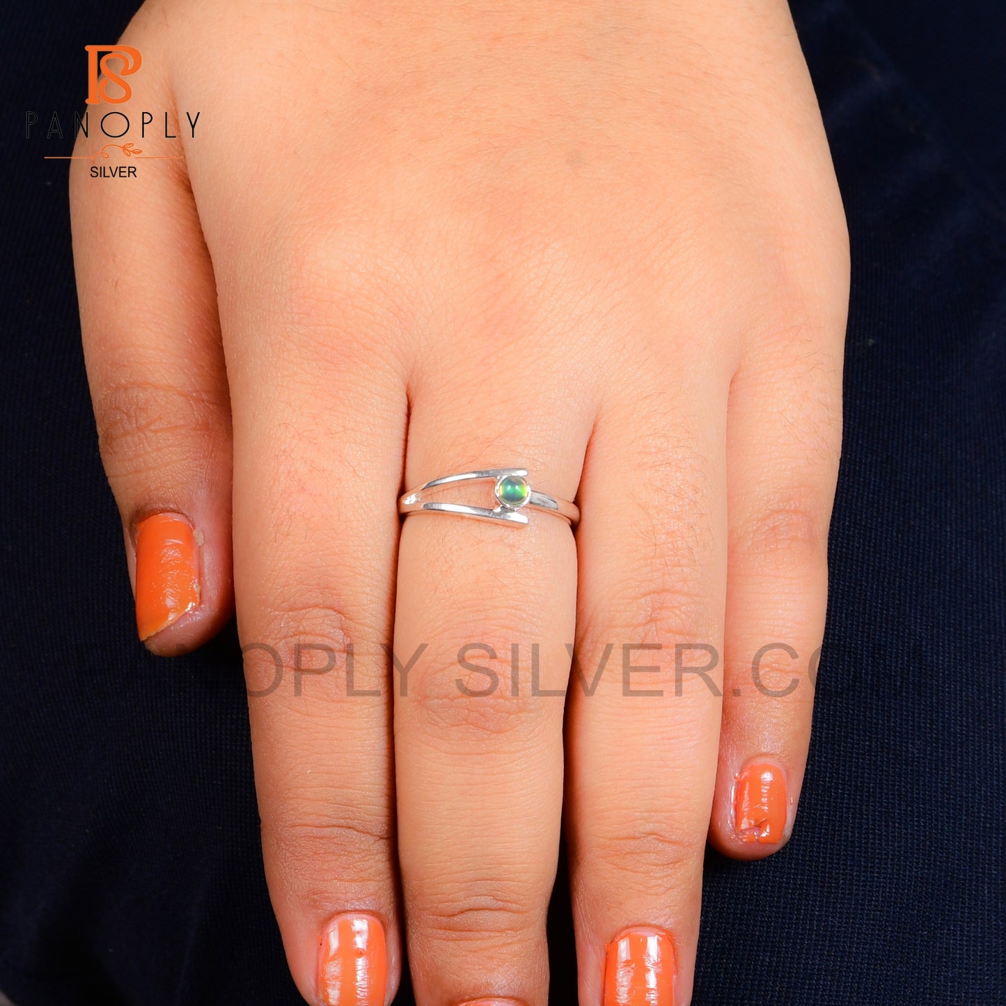 Stunning Ethiopian Opal Cabochon Round Ring Design