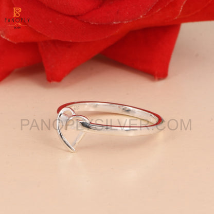 925 Silver Heart Knot Love Rings Gift for Love