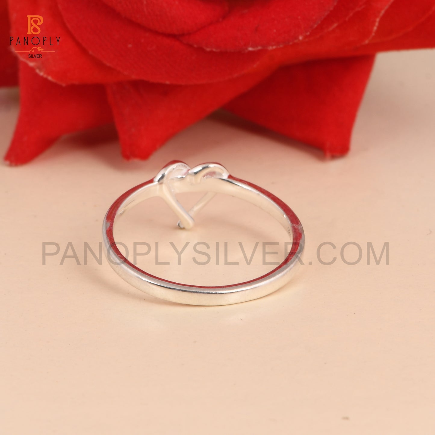 925 Silver Heart Knot Love Rings Gift for Love