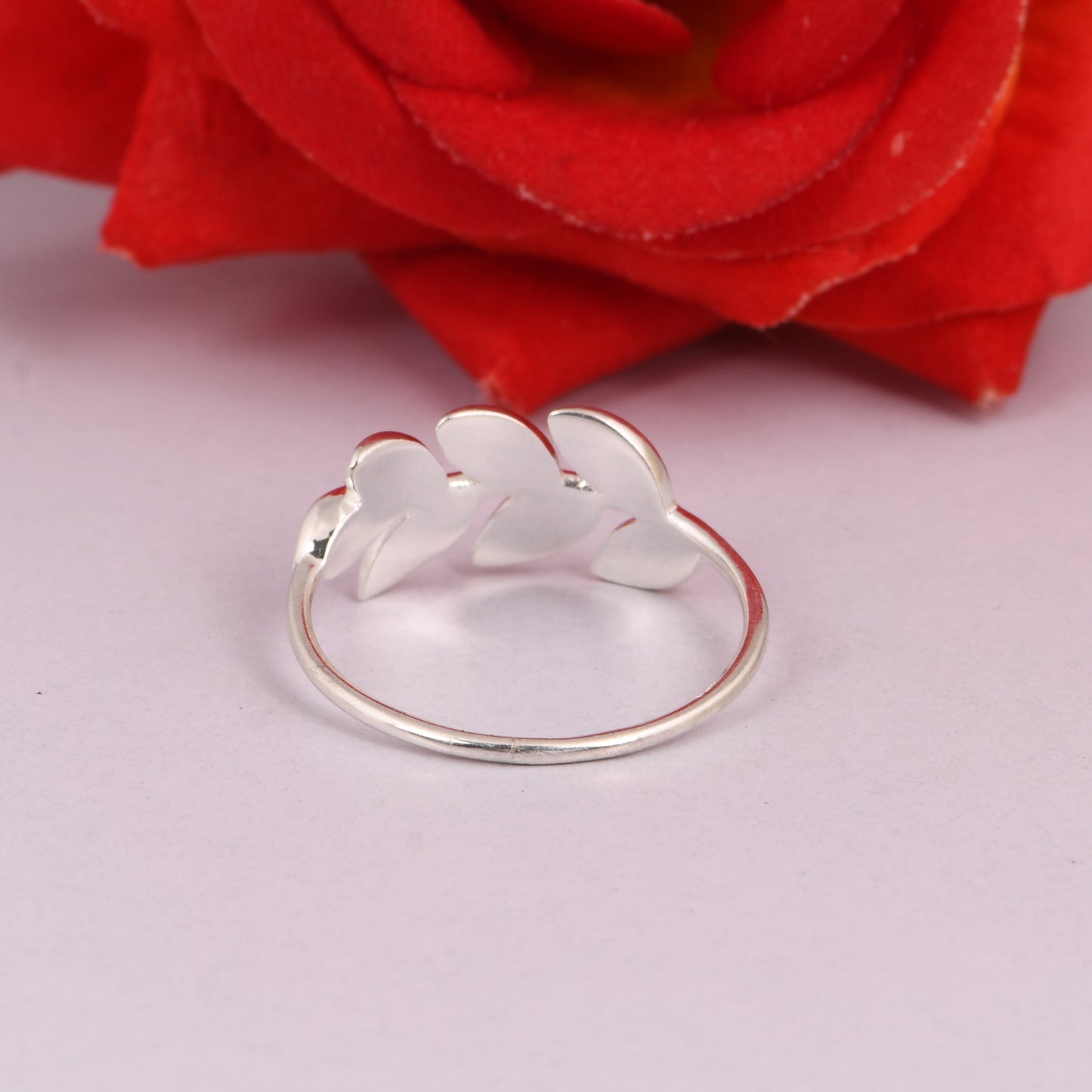 Sterling Silver Leaf Design Nature-Inspired Ring