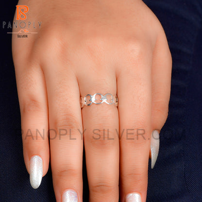 925 Sterling Silver Tiny Eternity Star Rings