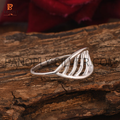 Open Leaf Ring for Women – Nature-Inspired in 925 Sterling Silver