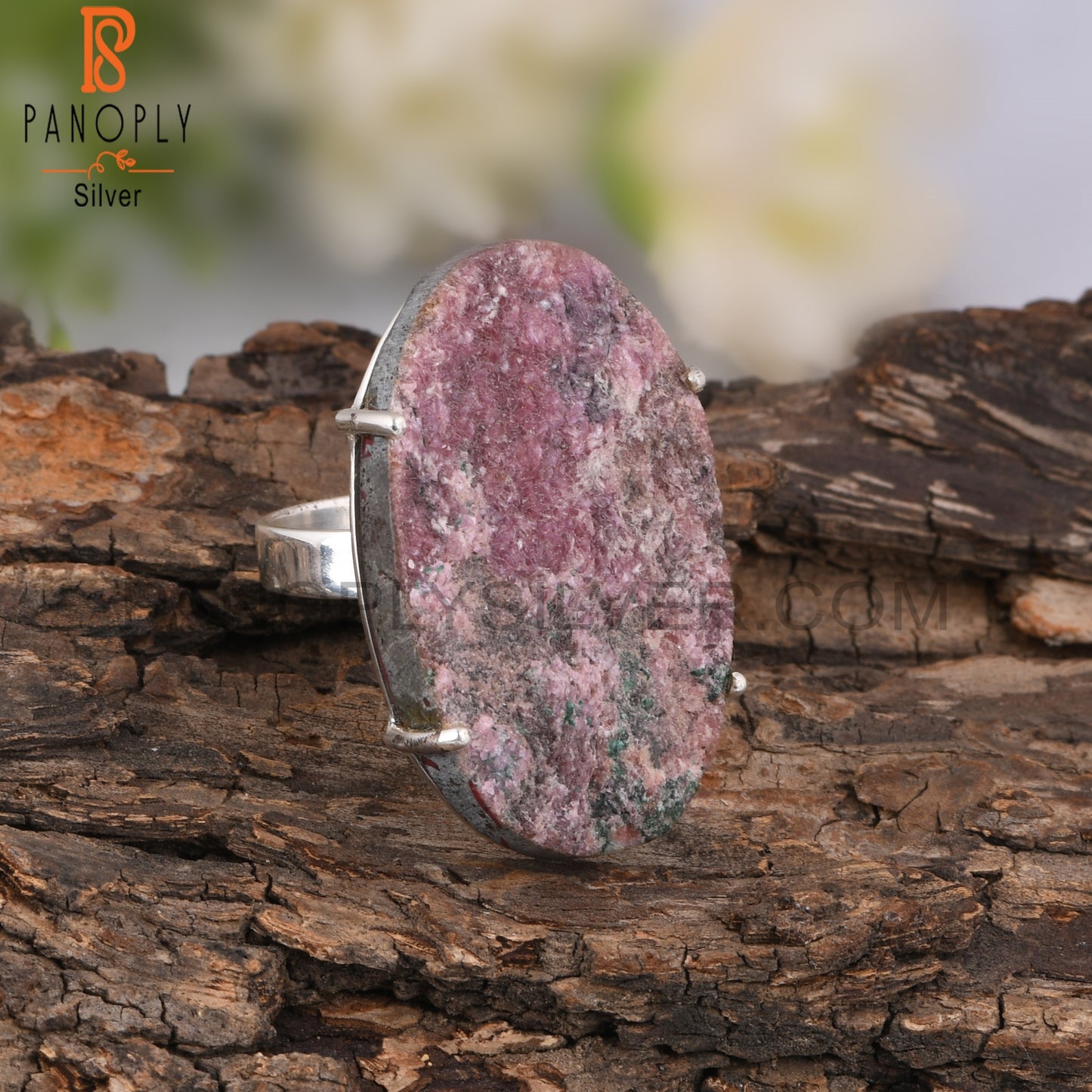 Cobalto Calcite Druzy 925 Sterling Silver Ring