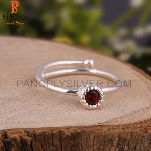 Garnet 925 Sterling Silver Ring