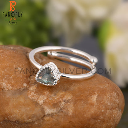 Labradorite Trillion Shape 925 Sterling Silver Ring