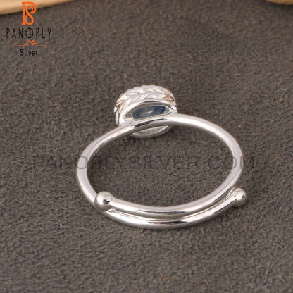 Kyanite Oval Shape 925 Sterling Silver Stacking Ring