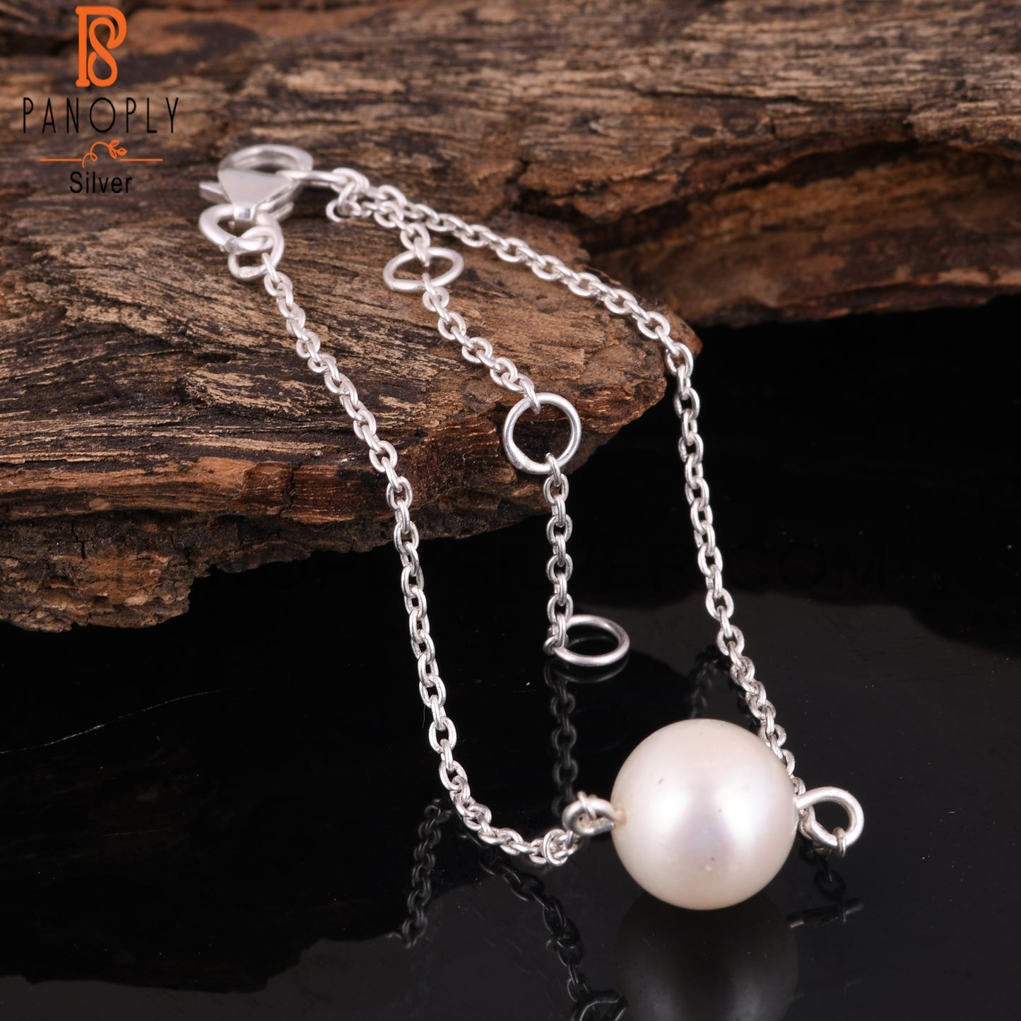 Pearl Round Shape 925 Sterling Silver Bracelet