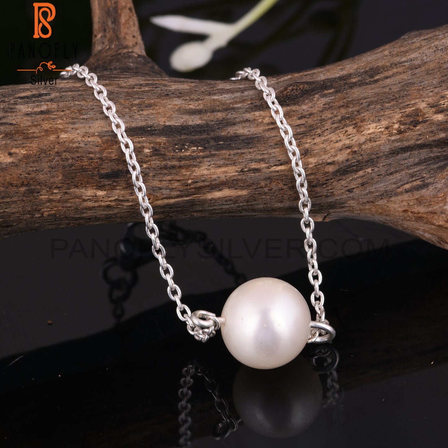 Pearl Round Shape 925 Sterling Silver Bracelet