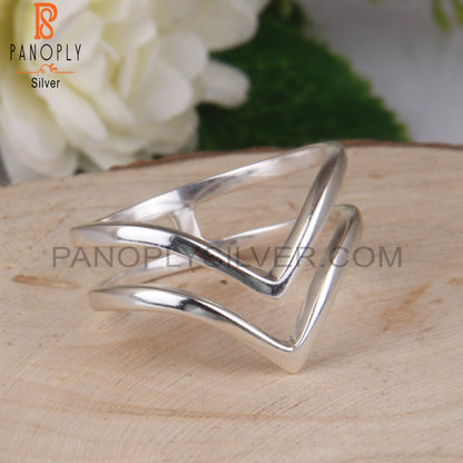 Double Band 925 Sterling Silver Ring For Girls