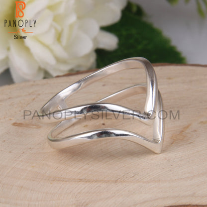 Double Band 925 Sterling Silver Ring For Girls