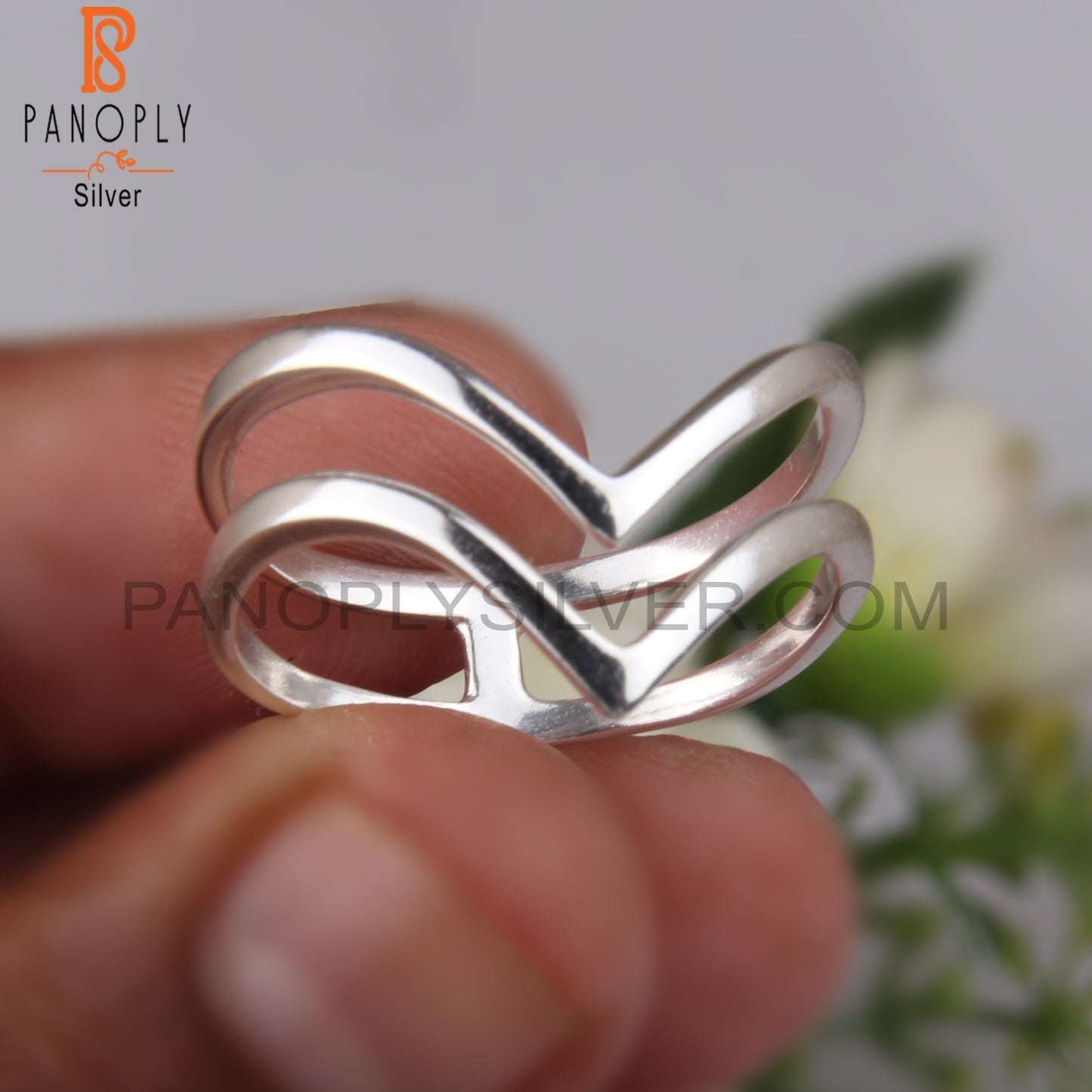 Double Band 925 Sterling Silver Ring For Girls