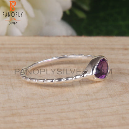 Amethyst Pear 925 Party Ring