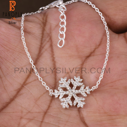 Cubic Zirconia Round 925 Sterling Silver Bracelet