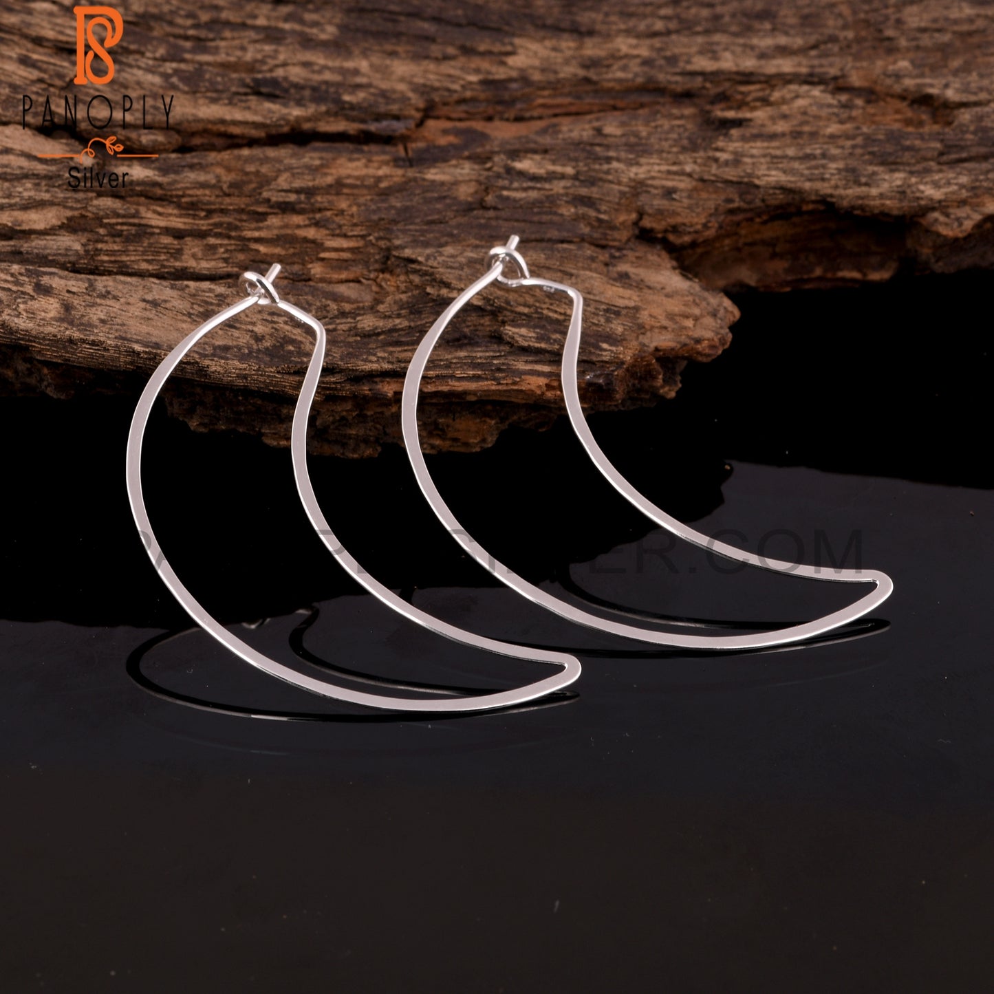 Banana Shape 925 Sterling Silver Earrings