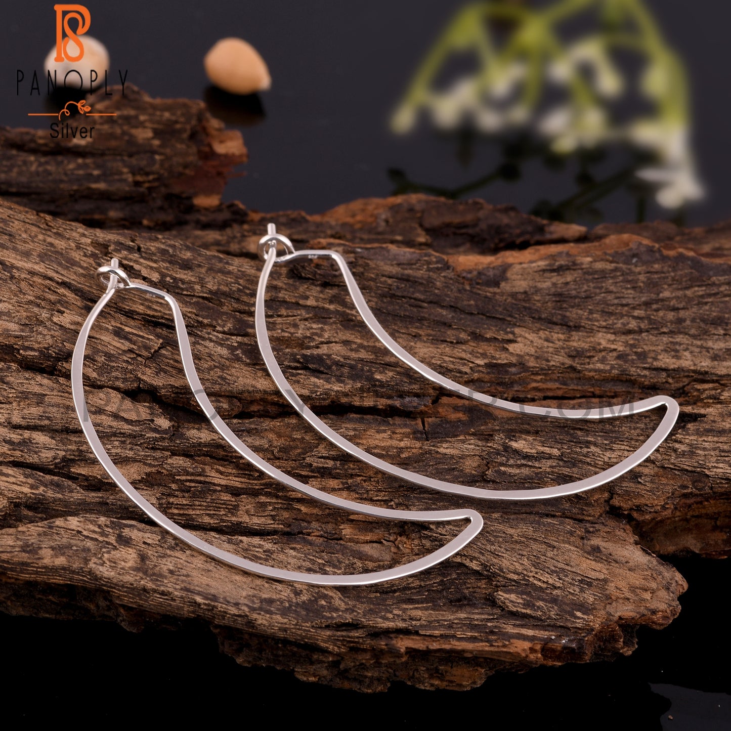 Banana Shape 925 Sterling Silver Earrings