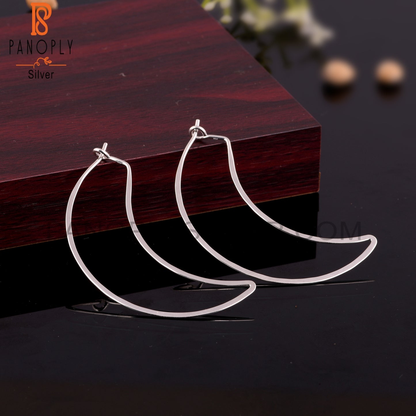 Banana Shape 925 Sterling Silver Earrings