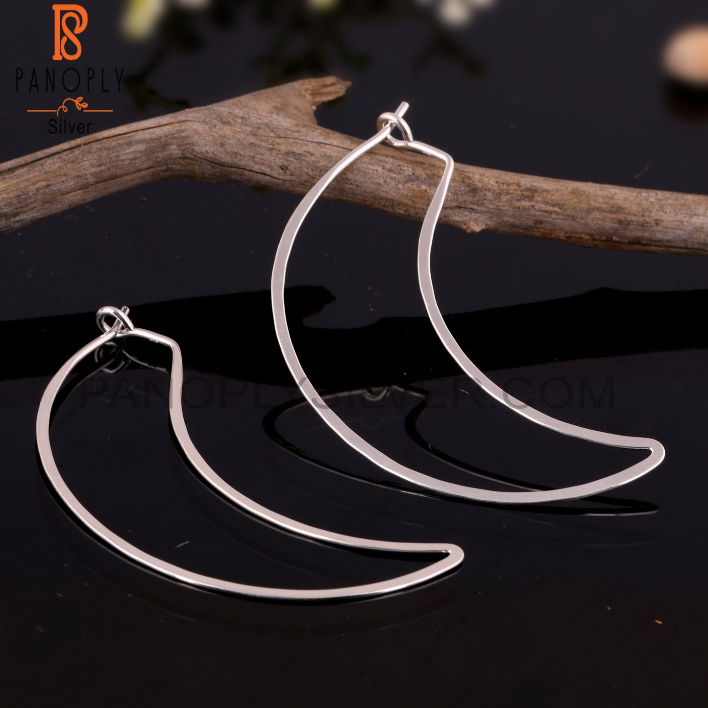 Banana Shape 925 Sterling Silver Earrings