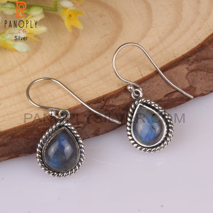 Labradorite Pear Shape 925 Sterling Silver Earrings