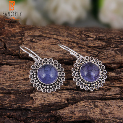 Tanzanite Round 925 Sterling Silver Earrings