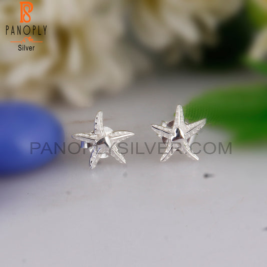 Star Shape 925 Sterling Silver Statement Earrings