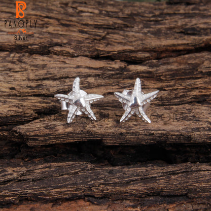 Star Shape 925 Sterling Silver Statement Earrings