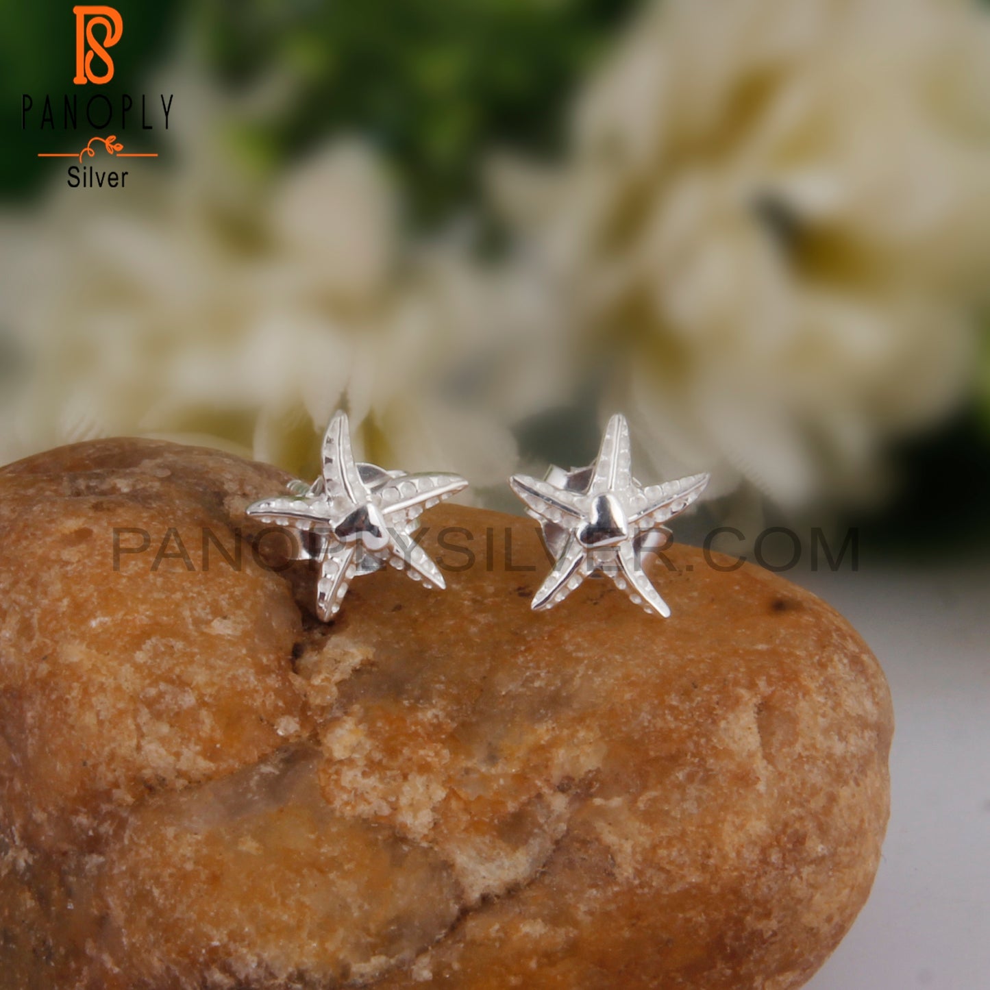 Star Shape 925 Sterling Silver Statement Earrings