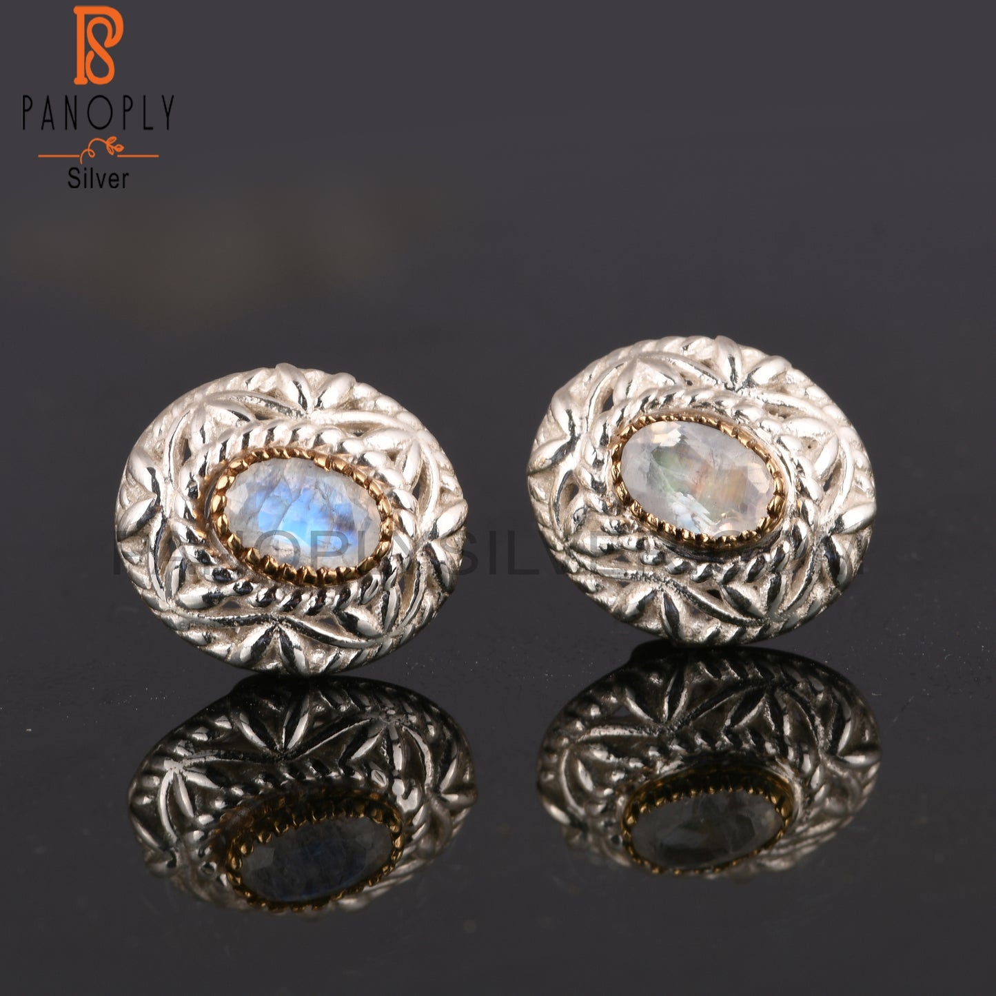 Rainbow Moonstone 925 Sterling Silver Attractive Earrings