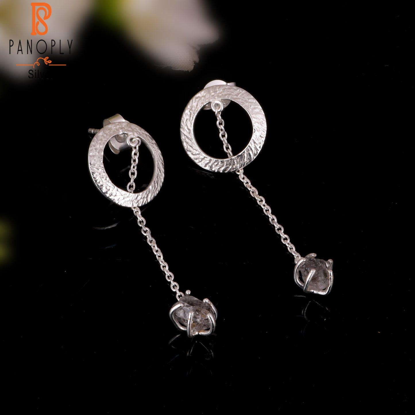 Herkimer Diamond Casual 925 Sterling Silver Earring