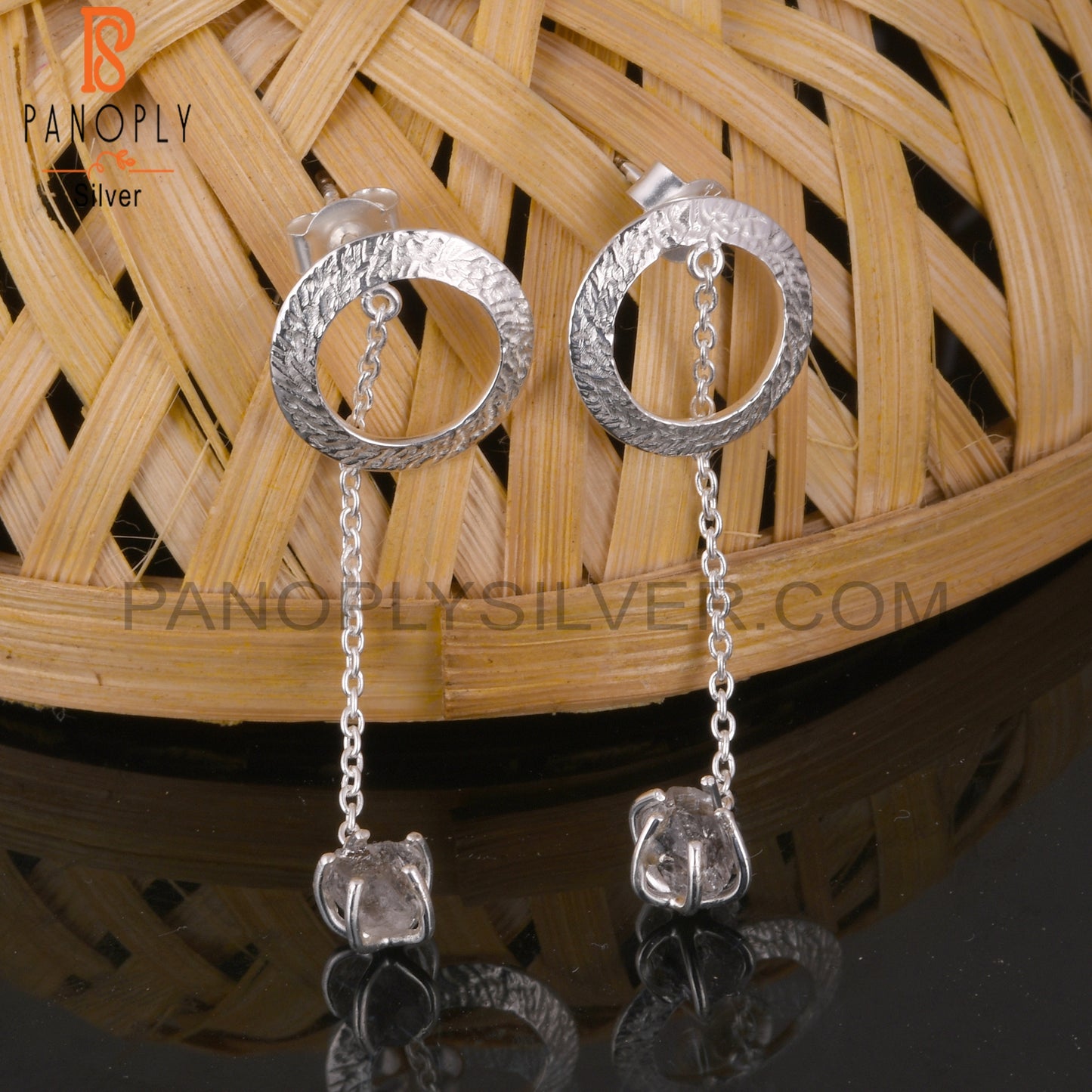 Herkimer Diamond Casual 925 Sterling Silver Earring